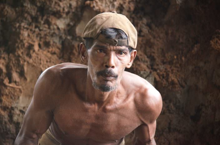Worker in a Brick factory Sri Lanka August 2014